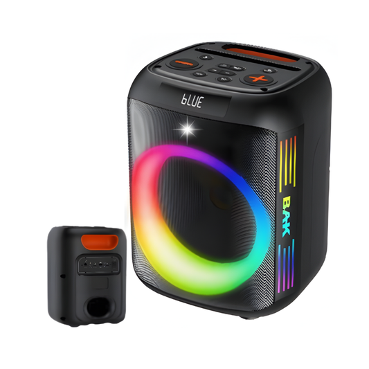 Caixa de Som BAK 400W com woofer de 8 polegadas e LED